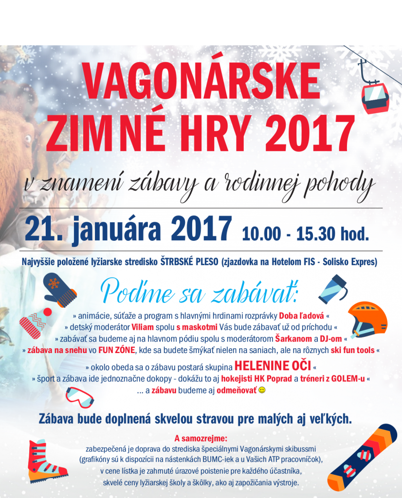 Vagonárske zimné hry 2017